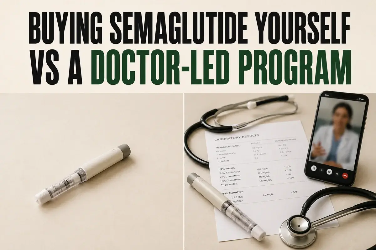 Comparison of buying semaglutide yourself versus a doctor-led program in India